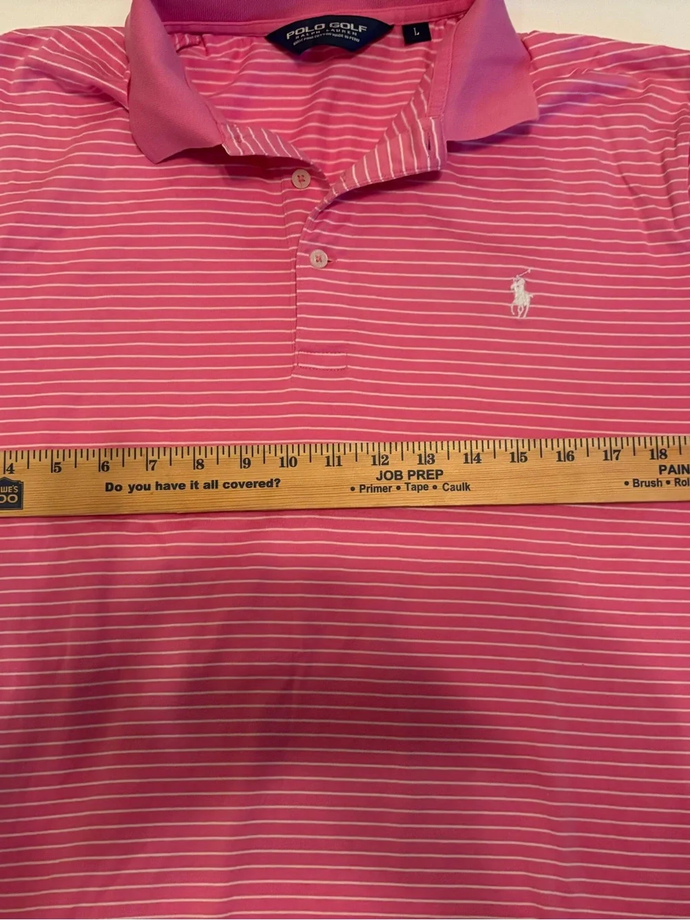 Polo Golf Ralph Lauren Pink Stripe Pima Cotton Polo Men’s L